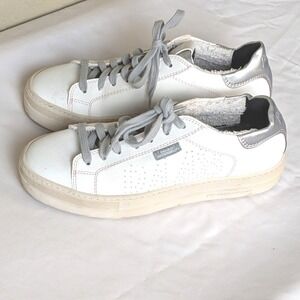 P448 Project Sustainability PS Sneakers – Made in Italy – White Silver Sz 38